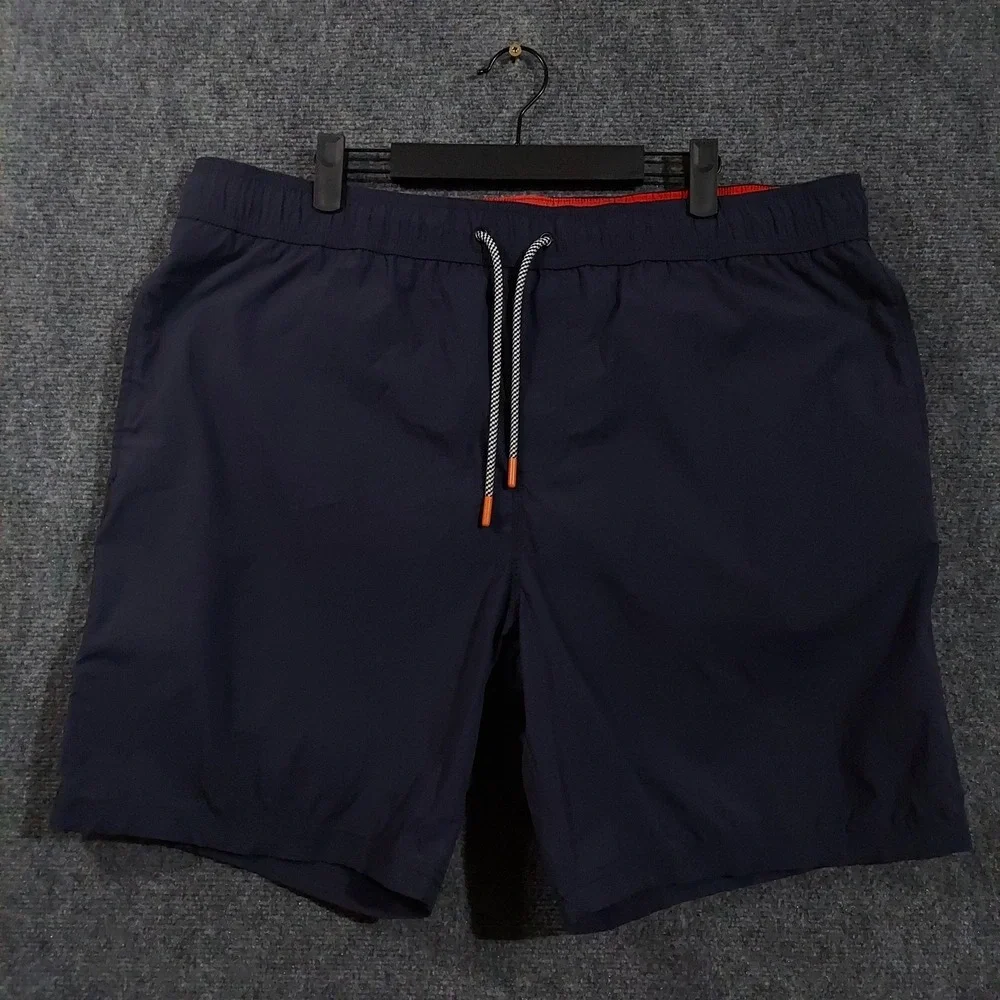 Carbon2cobalt Shorts Mens 2XL Navy Swim Trunks Quick Dry Lined Elastic‎ Waist